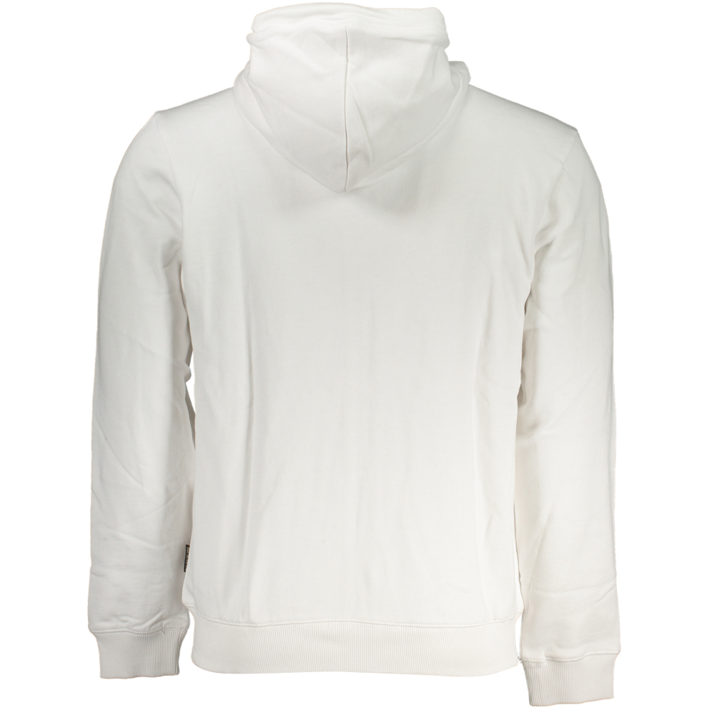 NAPAPIJRI MEN'S WHITE ZIPPED SWEATSHIRT