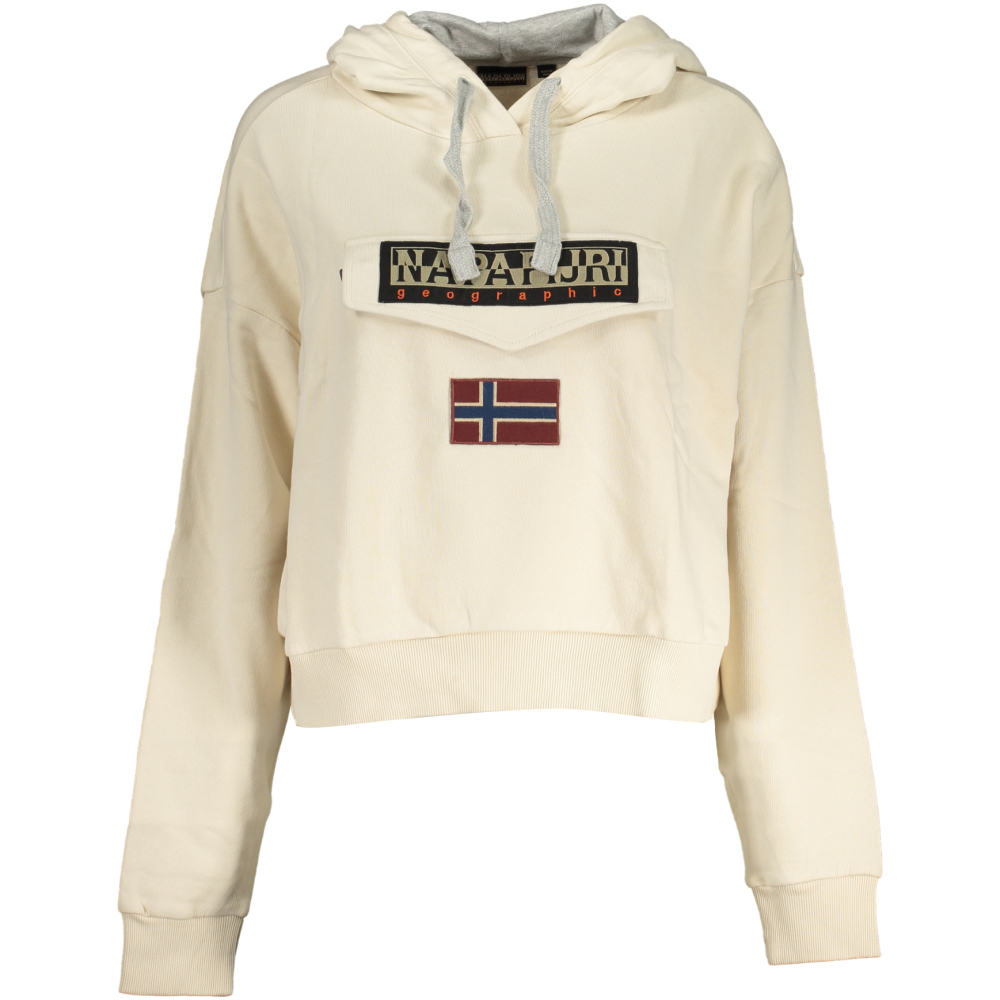 NAPAPIJRI WOMEN'S BEIGE HOODIE