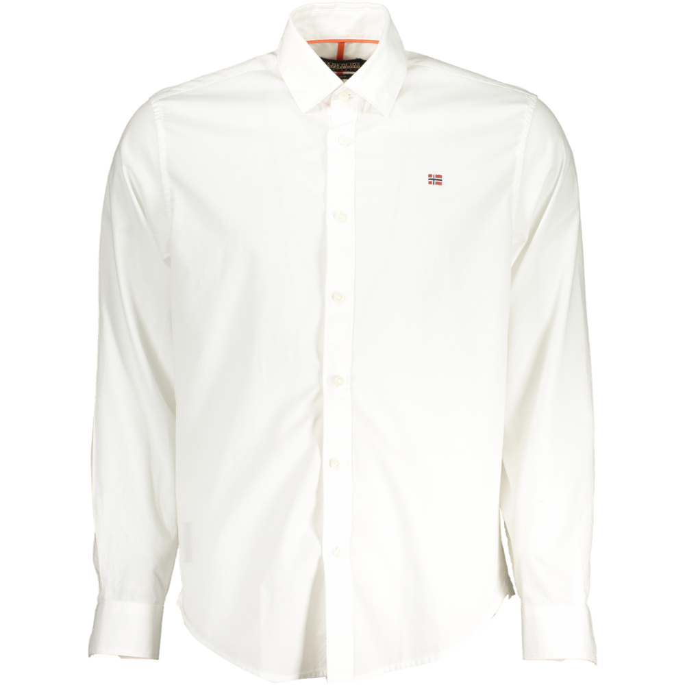 NAPAPIJRI MEN'S WHITE LONG SLEEVE SHIRT