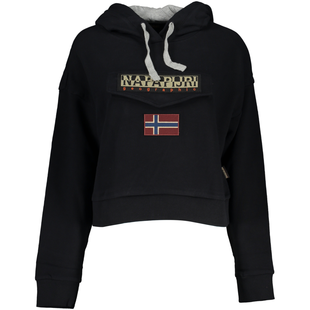 NAPAPIJRI WOMEN'S BLACK HOODIE