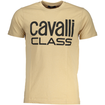 CAVALLI CLASS MEN'S BEIGE T-SHIRT