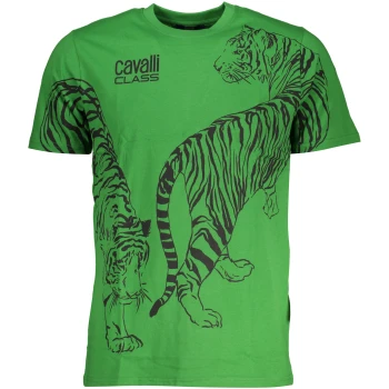 CAVALLI CLASS GREEN MEN'S T-SHIRT