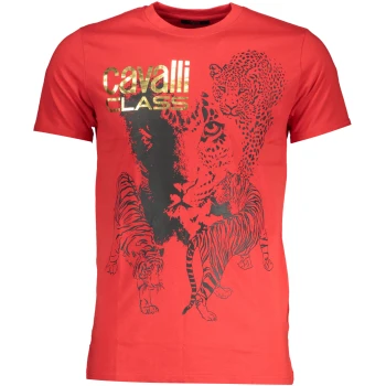 CAVALLI CLASS MEN'S RED T-SHIRT CAVALLI CLASS MEN'S RED T-SHIRT