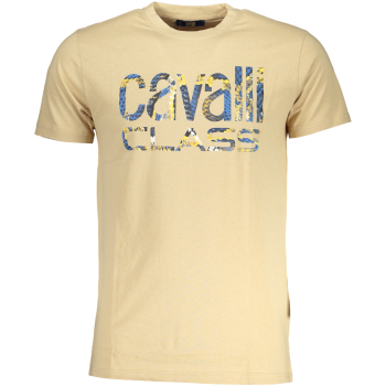 CAVALLI CLASS MEN'S BEIGE T-SHIRT