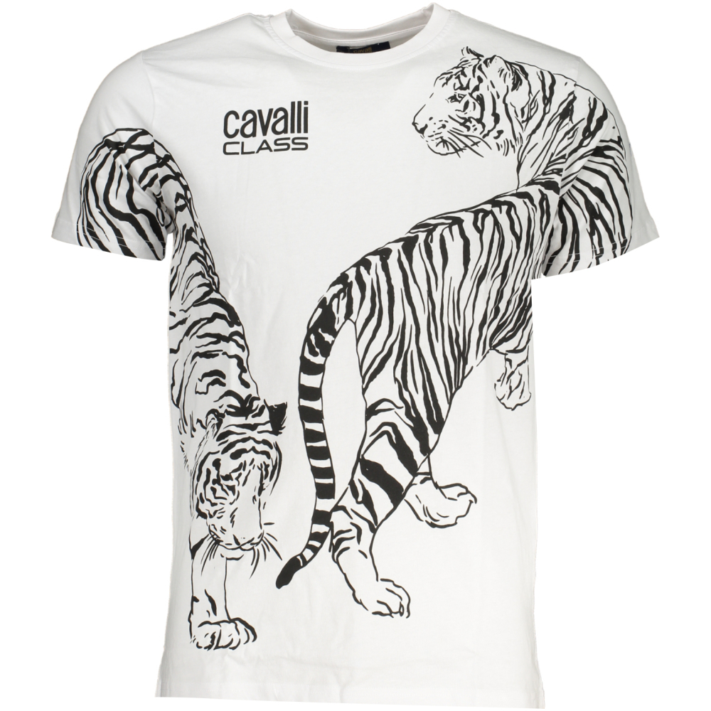 CAVALLI CLASS MEN'S WHITE T-SHIRT