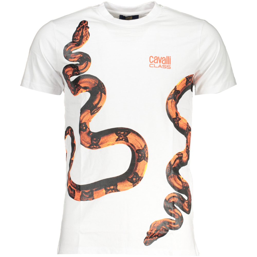 CAVALLI CLASS MEN'S WHITE T-SHIRT