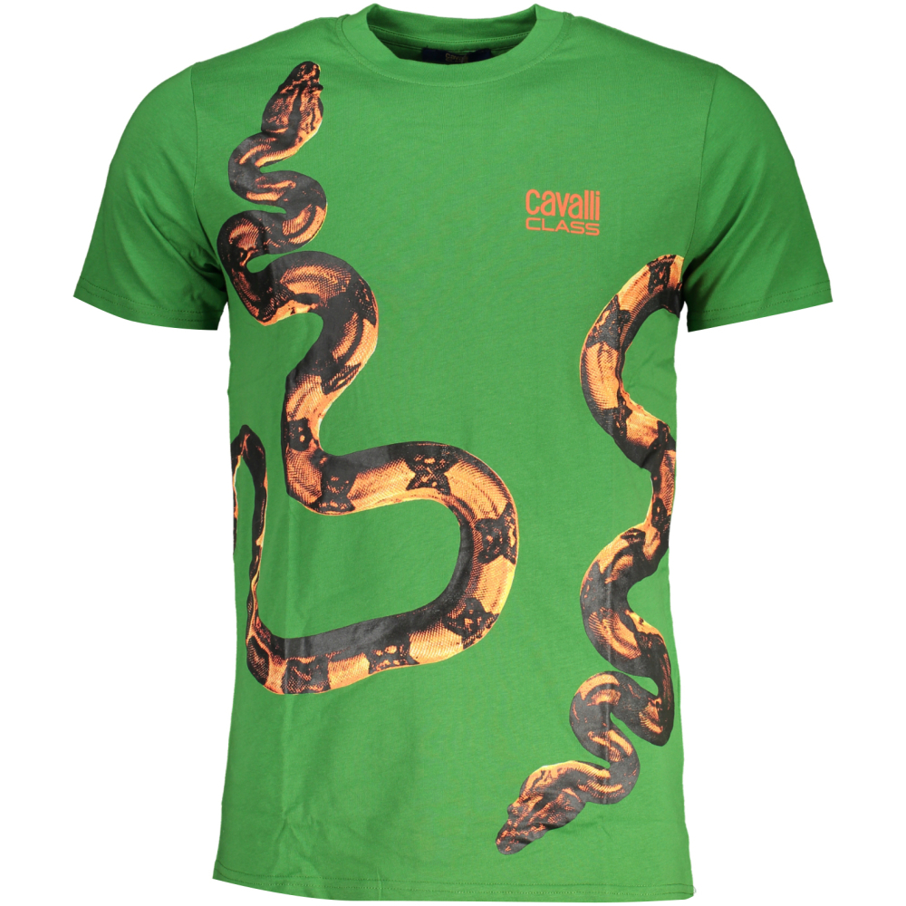 CAVALLI CLASS GREEN MEN'S T-SHIRT