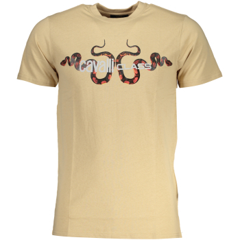 CAVALLI CLASS MEN'S BEIGE T-SHIRT