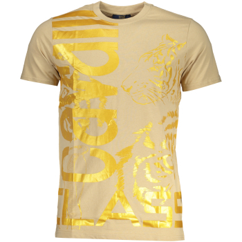CAVALLI CLASS MEN'S BEIGE T-SHIRT