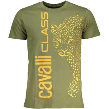 CAVALLI CLASS MILITARY GREEN MEN'S T-SHIRT