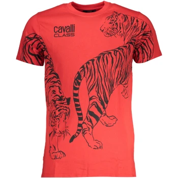 CAVALLI CLASS MEN'S RED T-SHIRT
