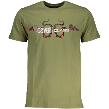 CAVALLI CLASS MILITARY GREEN MEN'S T-SHIRT