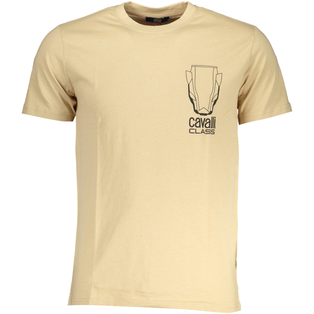 CAVALLI CLASS MEN'S BEIGE T-SHIRT