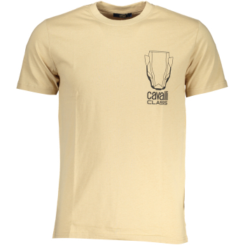 CAVALLI CLASS MEN'S BEIGE T-SHIRT