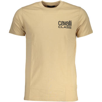 CAVALLI CLASS MEN'S BEIGE T-SHIRT