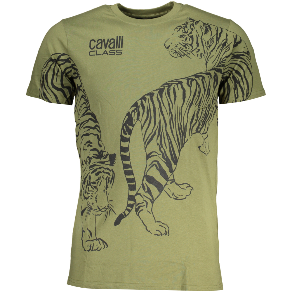 CAVALLI CLASS MILITARY GREEN MEN'S T-SHIRT