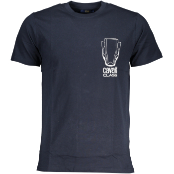 CAVALLI CLASS MEN'S NAVY BLUE T-SHIRT