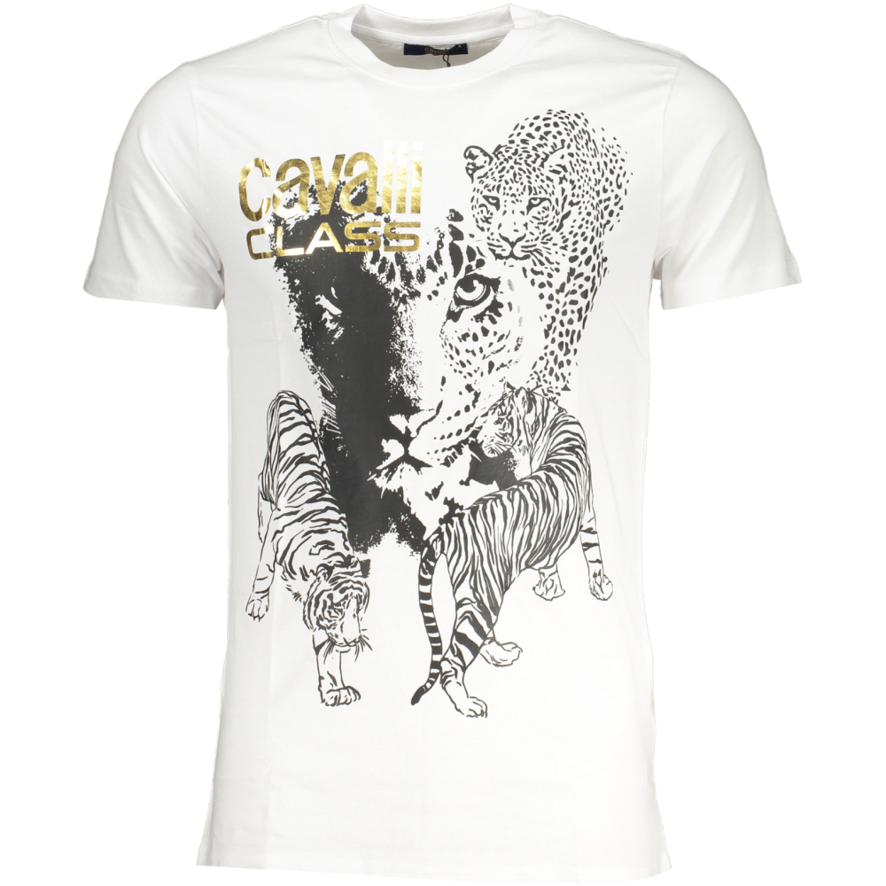 CAVALLI CLASS MEN'S WHITE T-SHIRT