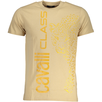 CAVALLI CLASS MEN'S BEIGE T-SHIRT
