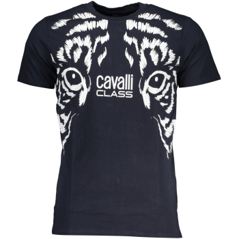 CAVALLI CLASS MEN'S NAVY BLUE T-SHIRT