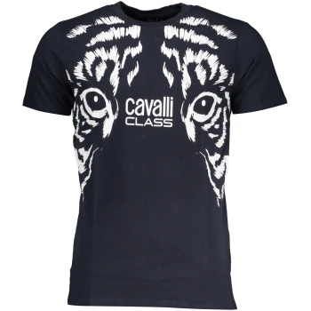 CAVALLI CLASS MEN'S NAVY BLUE T-SHIRT