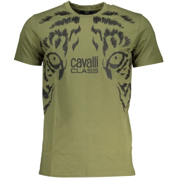 CAVALLI CLASS GREEN MEN'S T-SHIRT