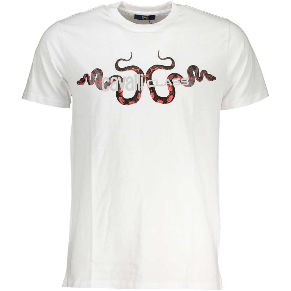 CAVALLI CLASS MEN'S WHITE T-SHIRT