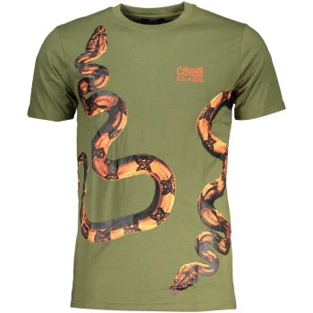 CAVALLI CLASS MILITARY GREEN MEN'S T-SHIRT
