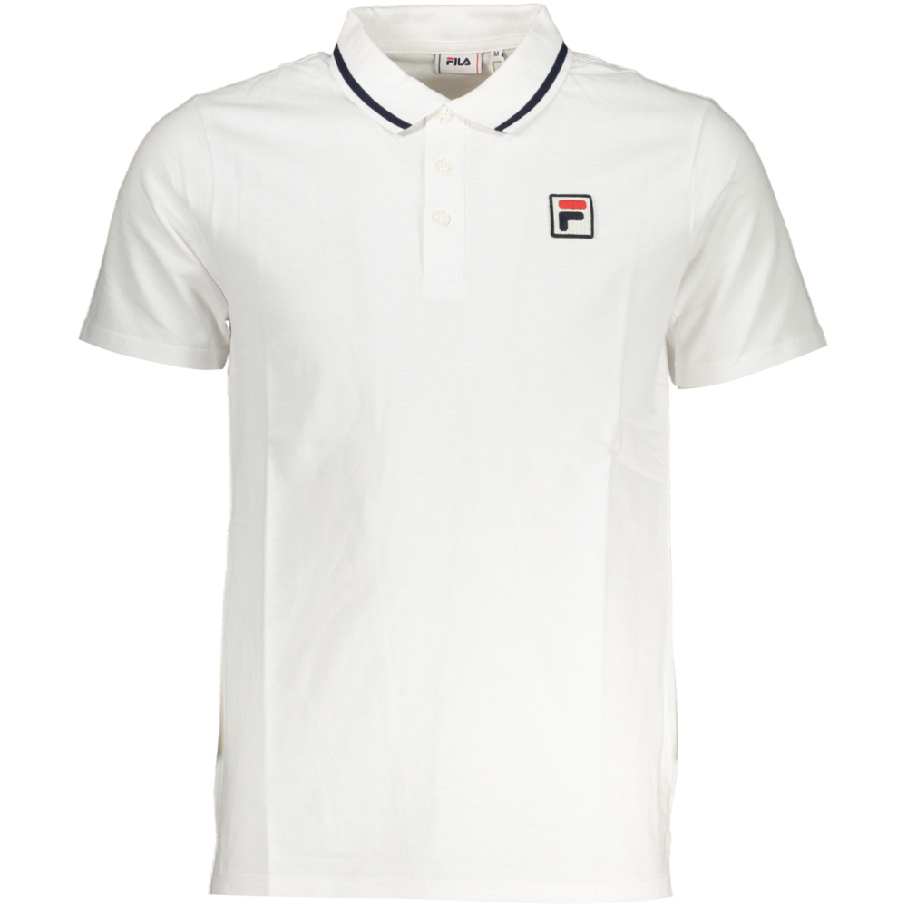 FILA MEN'S WHITE SHORT SLEEVED POLO SHIRT