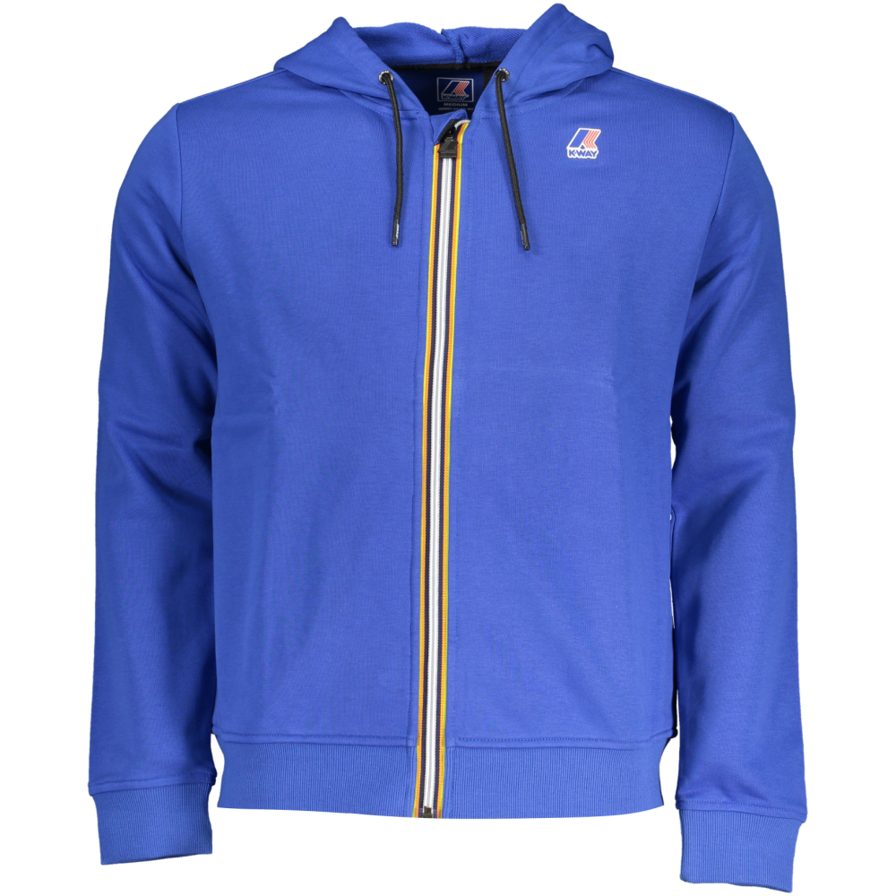 K-WAY MEN'S BLUE ZIP SWEATSHIRT