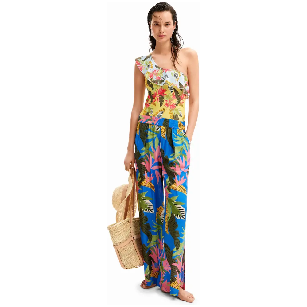 DESIGUAL Tropical Wide-leg Trousers