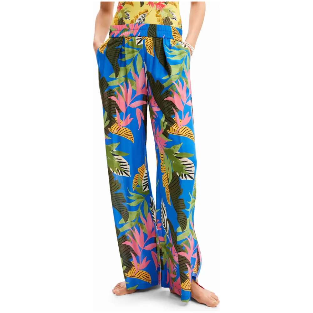 DESIGUAL Tropical Wide-leg Trousers