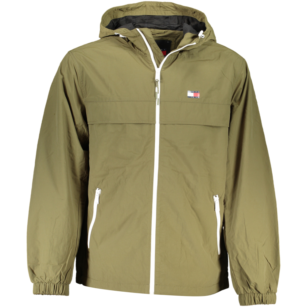 TOMMY HILFIGER MEN'S MILITARY GREEN SPORTS JACKET