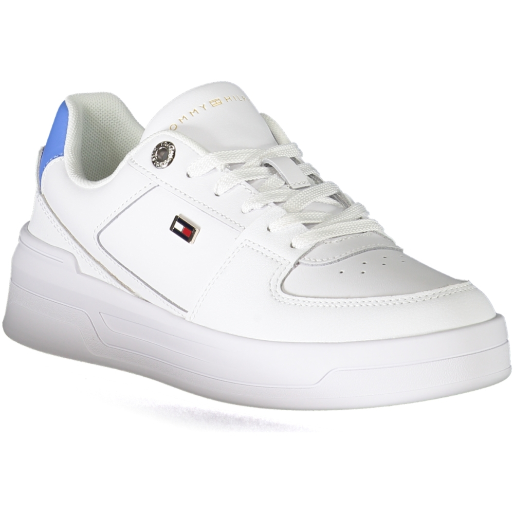 TOMMY HILFIGER White Women's Leather Trainers