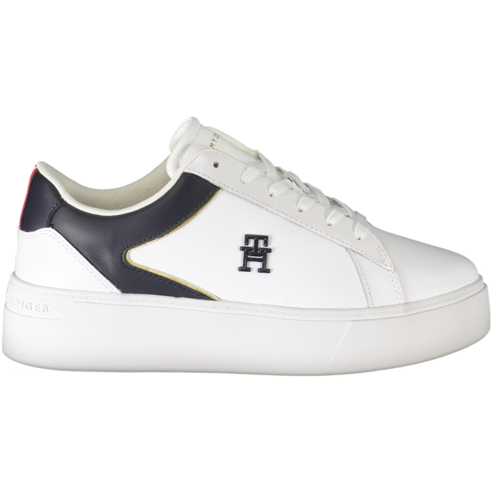 TOMMY HILFIGER White Women's Leather Trainers