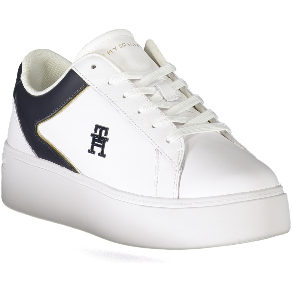 TOMMY HILFIGER White Women's Leather Trainers