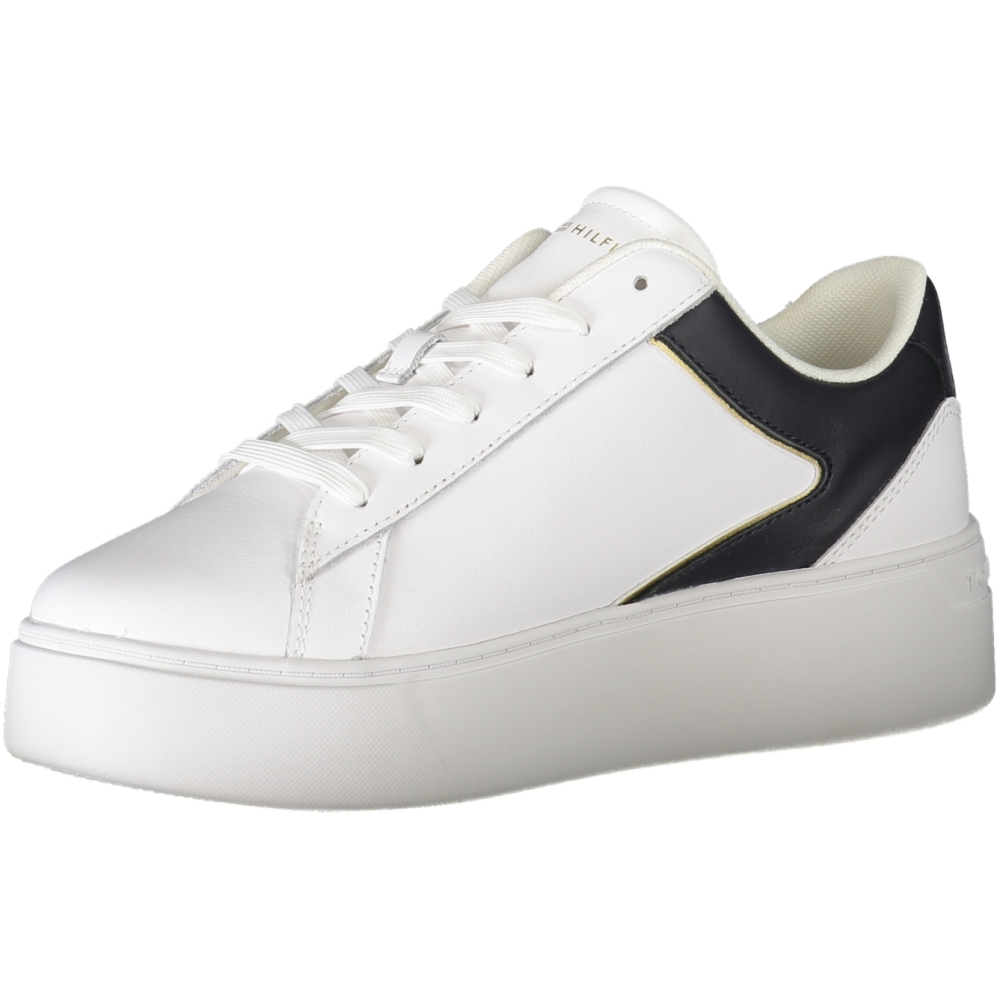 TOMMY HILFIGER White Women's Leather Trainers