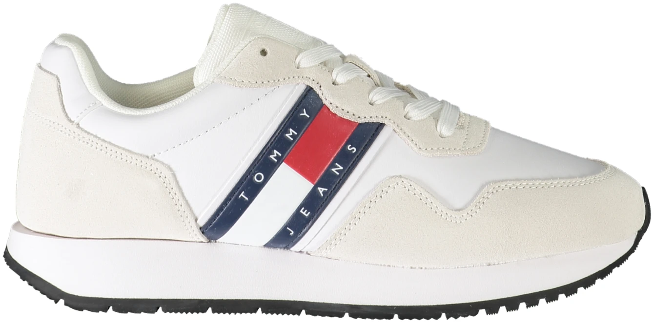 TOMMY HILFIGER White Women's Leather Trainers TOMMY HILFIGER White Women's Leather Trainers