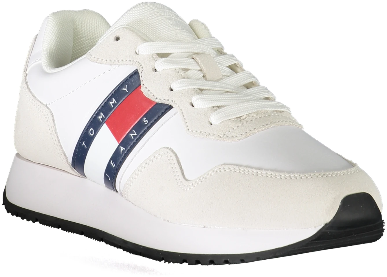 TOMMY HILFIGER White Women's Leather Trainers TOMMY HILFIGER White Women's Leather Trainers