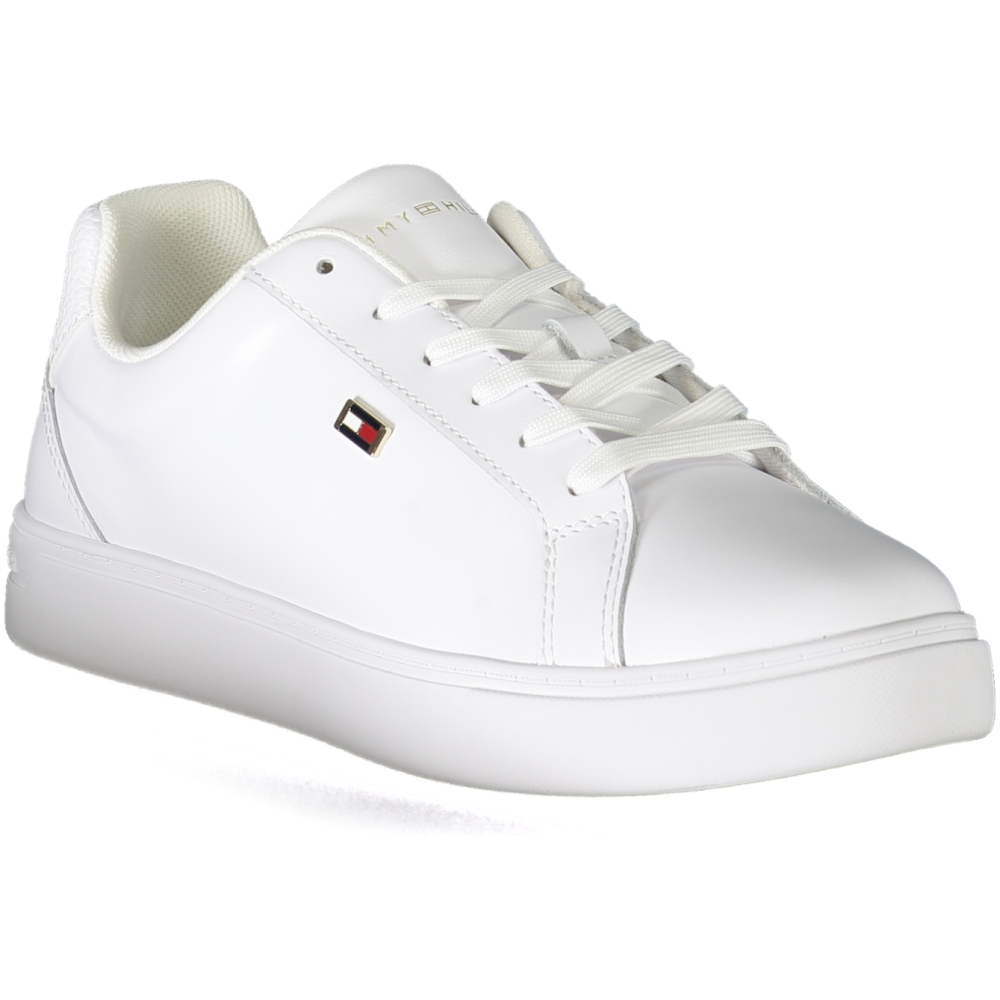 TOMMY HILFIGER White Women's Leather Trainers