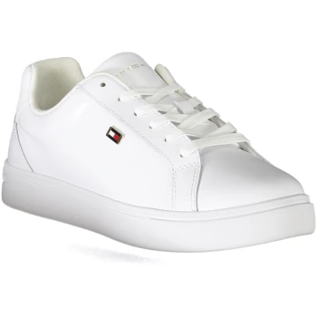 TOMMY HILFIGER White Women's Leather Trainers TOMMY HILFIGER White Women's Leather Trainers