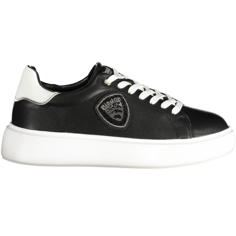 BLAUER BLACK WOMEN'S LEATHER SNEAKERS