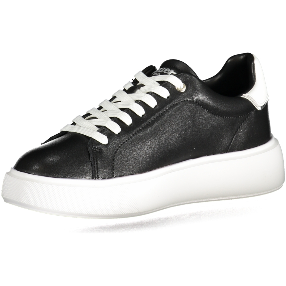 BLAUER BLACK WOMEN'S LEATHER SNEAKERS