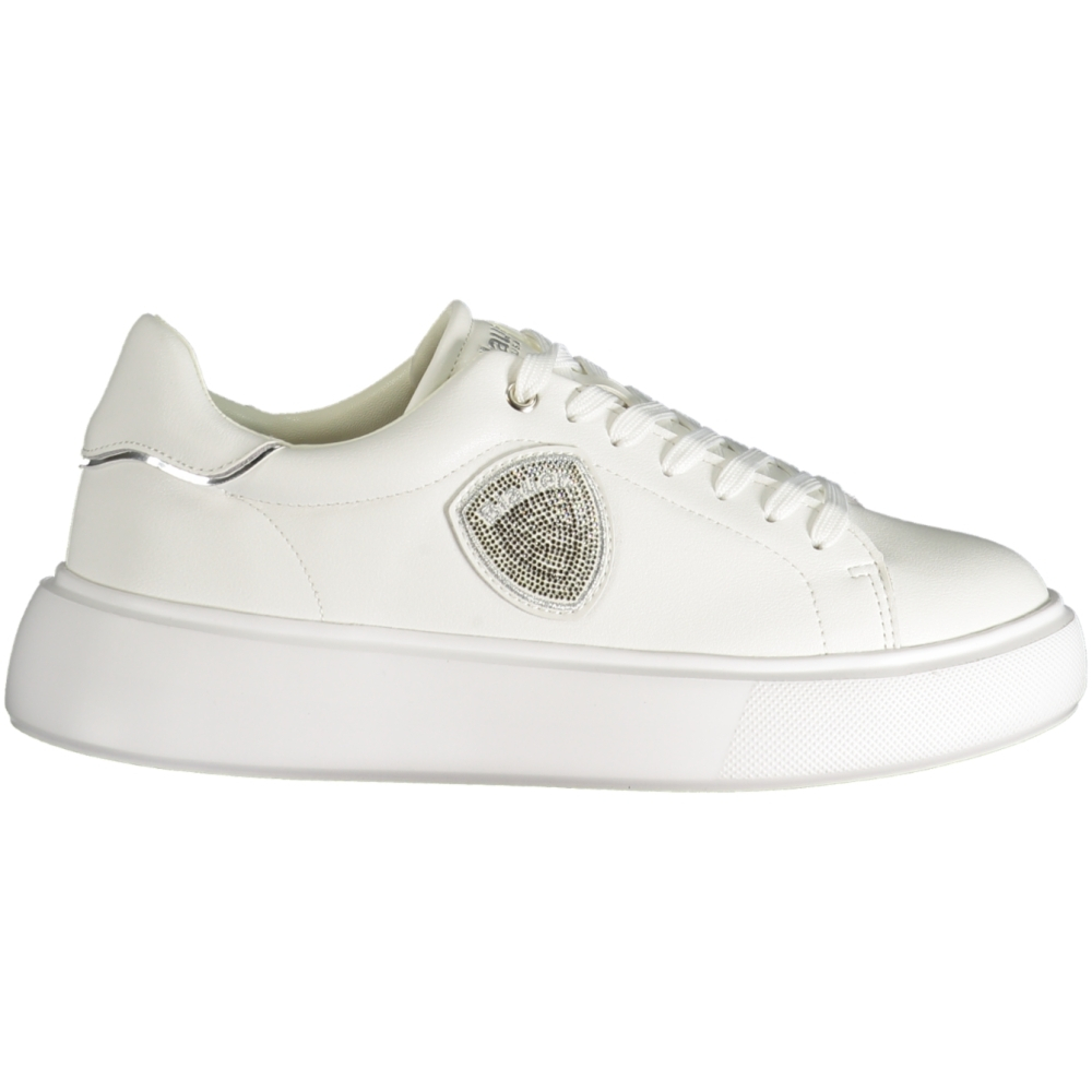 BLAUER WHITE WOMEN'S LEATHER SNEAKERS