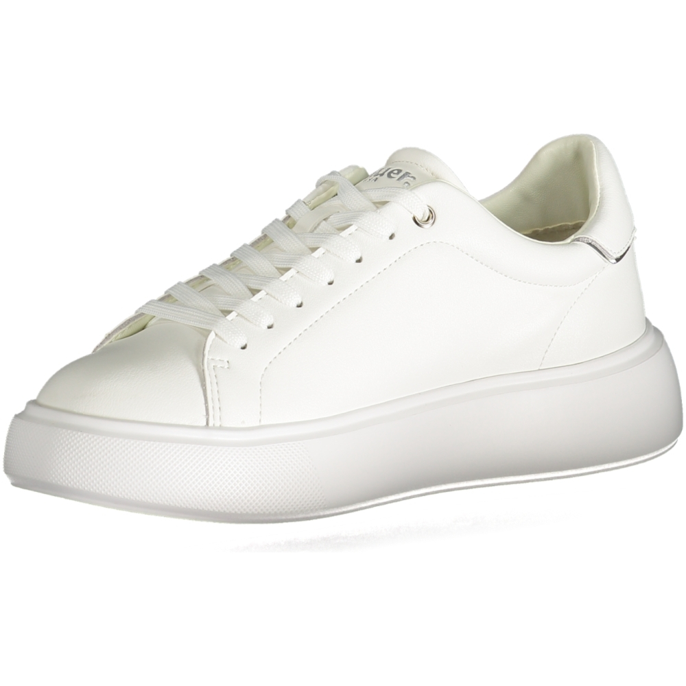 BLAUER WHITE WOMEN'S LEATHER SNEAKERS