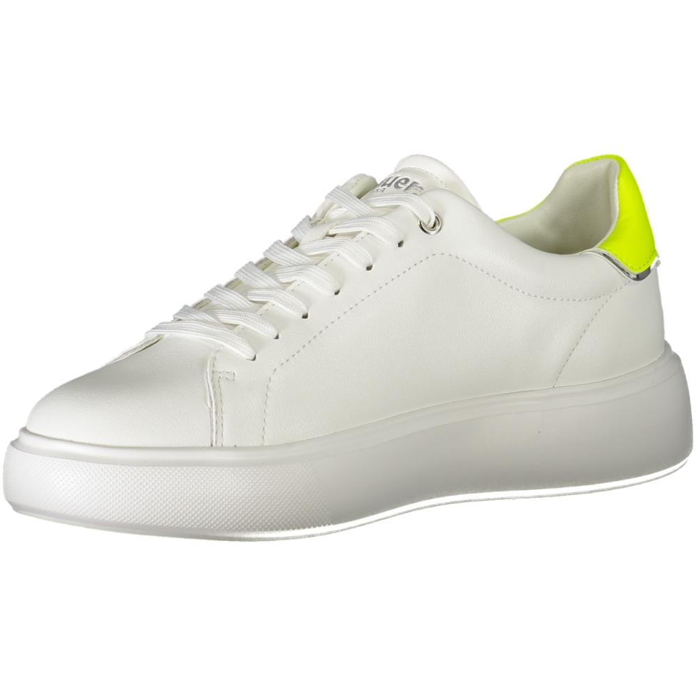 BLAUER WHITE WOMEN'S LEATHER TRAINERS