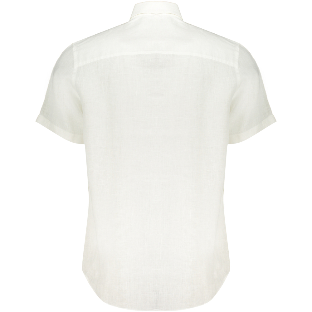 NORTH SAILS Men's White Short Sleeve Linen Shirt