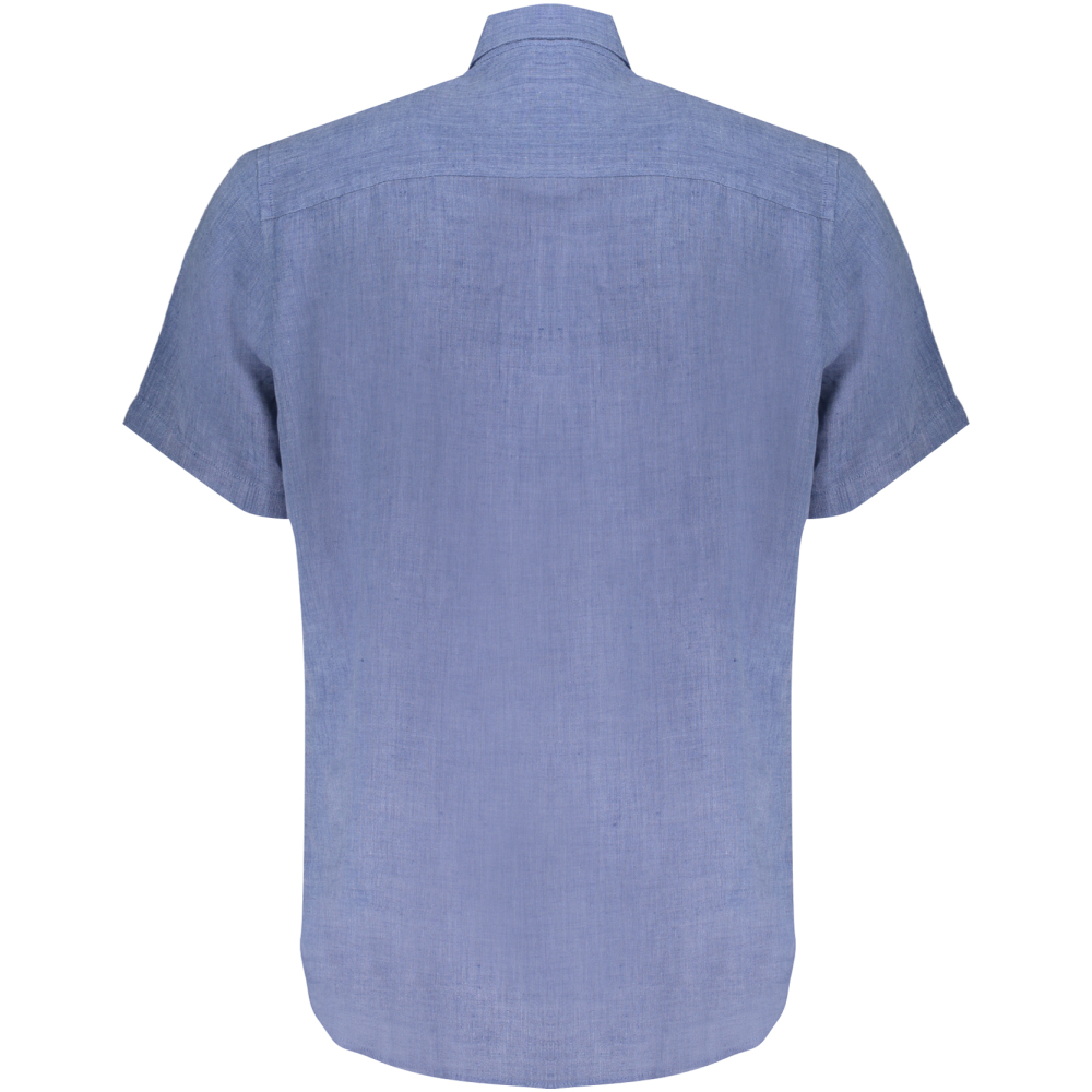 NORTH SAILS Men's Blue Short Sleeve Linen Shirt