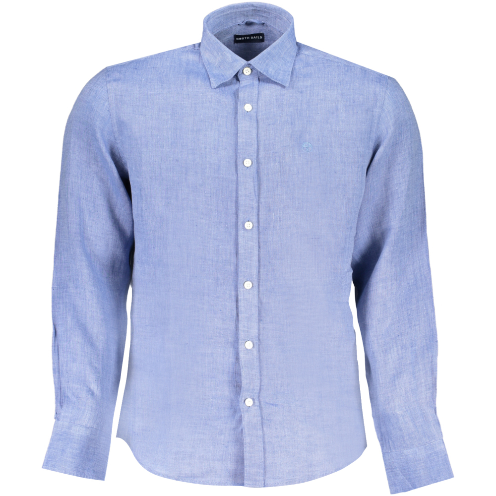 NORTH SAILS Men's Blue Linen Shirt