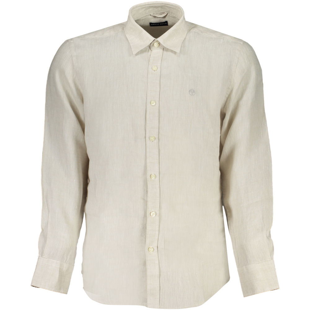 NORTH SAILS Men's Beige Linen Shirt